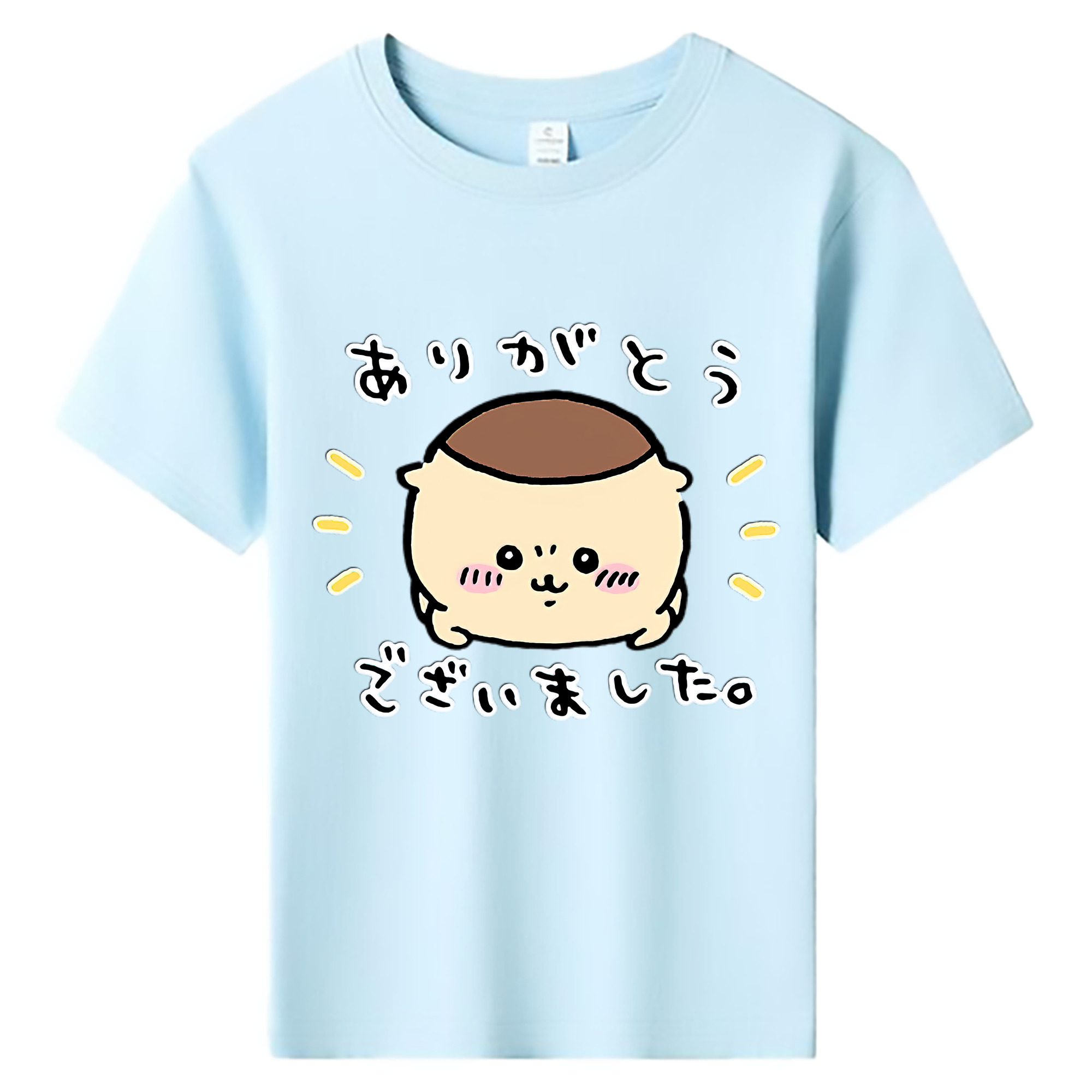 （画像用） ちいかわ くりまんじゅう Chii-kawa kuri manjū 綿100％キッズTシャツ（フロントプリント）